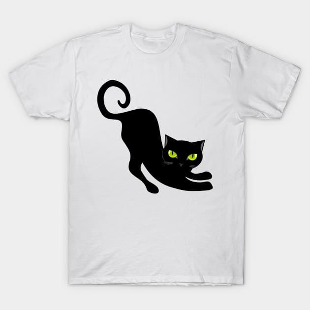 Mystic Black Cat T-Shirt T-Shirt by MasutaroOracle